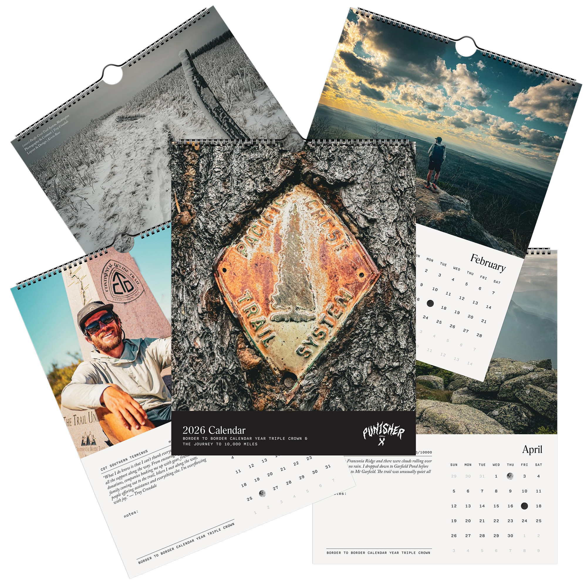 Journey to 10,000 Miles 2026 Wall Calendar